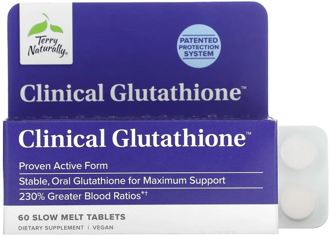 Terry Naturally Clinical Glutathione 300mg 서서히 녹는 정제 60정(1정당 150mg), TerryNaturallyClinicalGlutathi, 1개 - 쿠팡