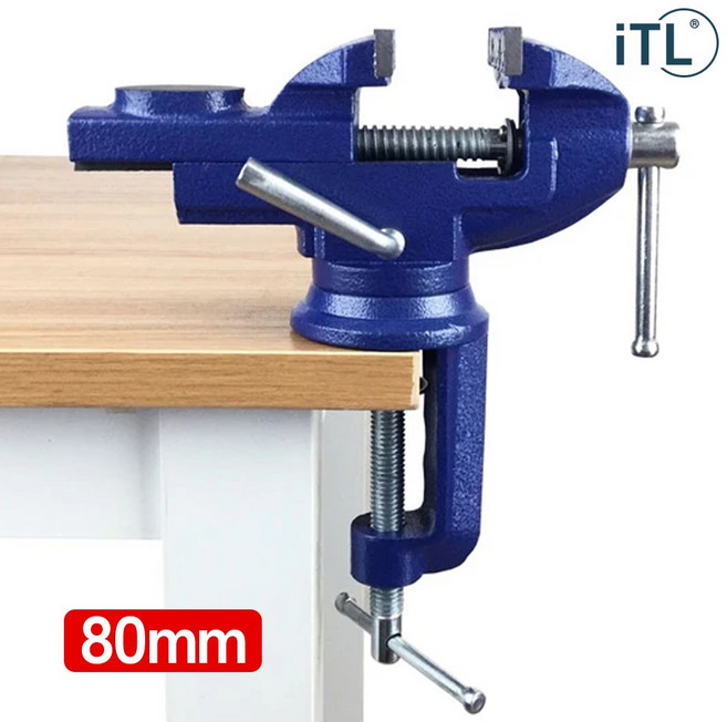 ITL 탁상바이스 목공 주물 주강 360도 수평회전타입 80mm