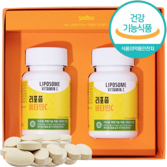 리포좀 비타민c 1100mg 식약청인증, 120정, 1박스