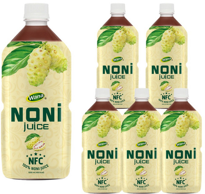 진짜 원액 그대로 착즙 노니원액 100% 발효숙성 노니주스 1L 대용량, 6개