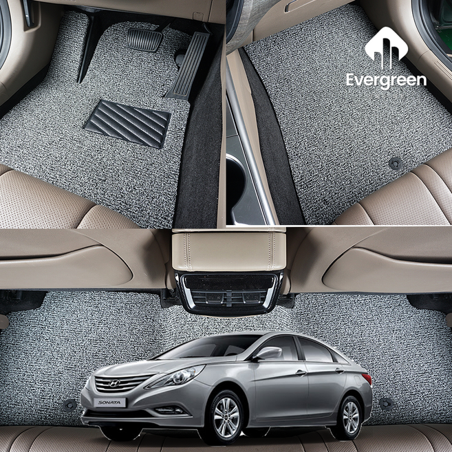 YF 소나타 더브릴리언트 코일매트 발판 발매트, 6세대 FL YF LPG (2012.7~2014.2), [일반매트] 운전석, 브라운