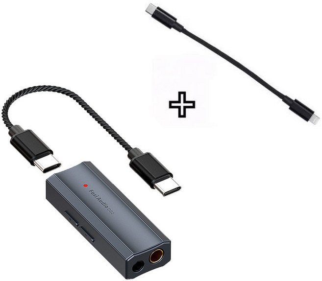 Fosi o DS2 포터블 포시오디오 DAC/AMP, 2  Type C Lightning은 C포트 버전으로, Lightning to C 포트 버전
