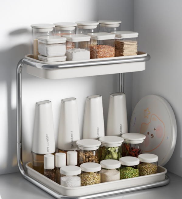 태양유통 다용도 주방 거실 화장실 간편조립 정리대 화이트, 1개