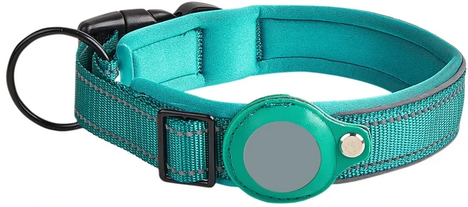 반려견 위치 추적 목걸이 GPS 중형견 및 목 고리 분실 방지 견인 로프, 02 S, 01 Cyan