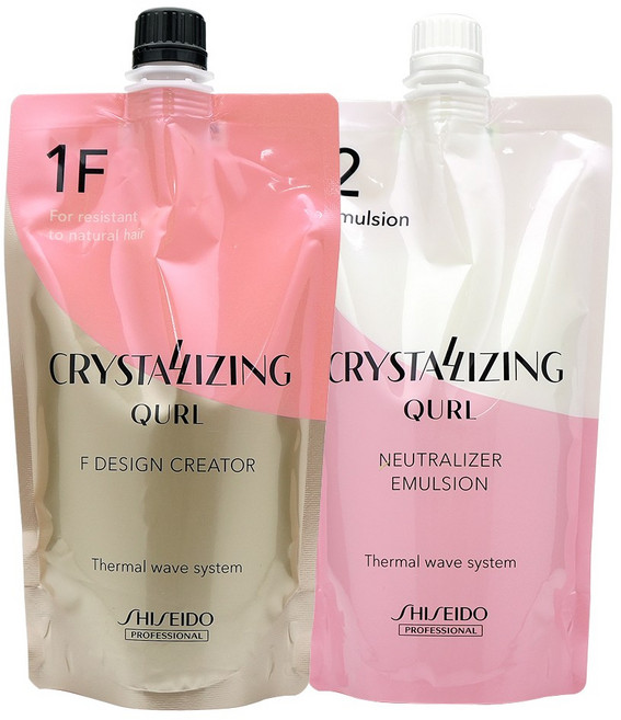 시세이도프로페셔널 크리스탈라이징 큘디자이닝 크림 1제 F(건강모)+2제 에멀전, 1개, 400ml