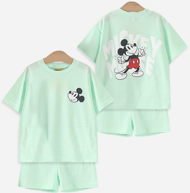 디즈니 여름 아동용 따봉미키 반팔 상하복 상하세트