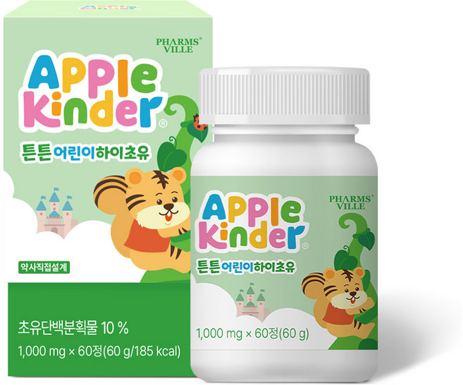 튼튼 하이초유 칼슘 비타민D 마그네슘 쌀발효마그네슘 농축액분말 15종 비타민 미네랄혼합제제 초유단백분획물 함유 초코맛 츄어블, 60회분