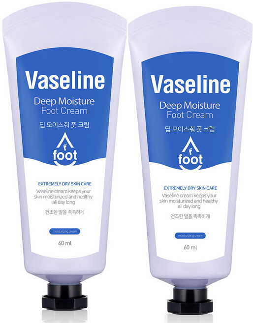 바세린 C2Y 딥 모이스춰 풋크림, 1개입, 2개, 60ml