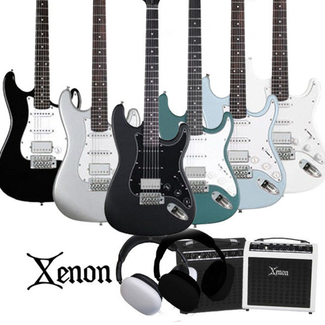 제논 일렉 GP-3 일렉기타 제논 앰프 헤드폰 패키지 입문용 연습용 풀구성품, GP-3 SV(실버), 화이트, 블랙, 1개