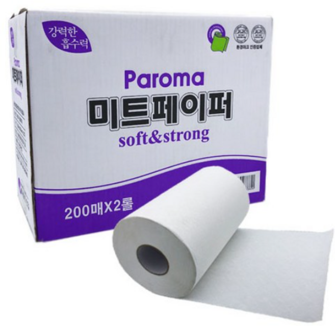 파로마 미트페이퍼 키친타올, 200매, 2개