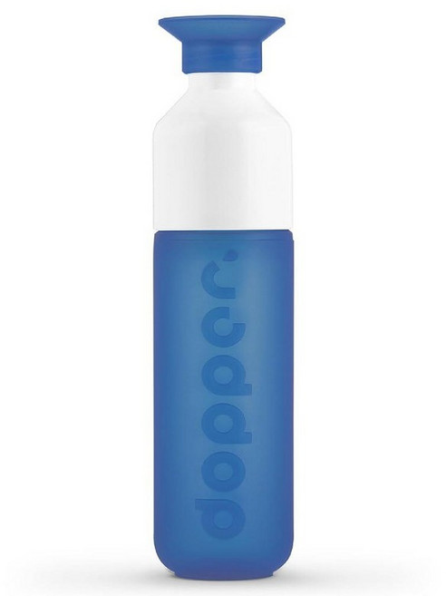 Preserve Dopper 재사용 가능한 물병 BPA 프리 식기 세척기 사용 가능 - 슬림한 경량 및 내구성 배낭 사무실 운동 달리기 자전거 스포츠용 - 432, 퍼시픽 블루