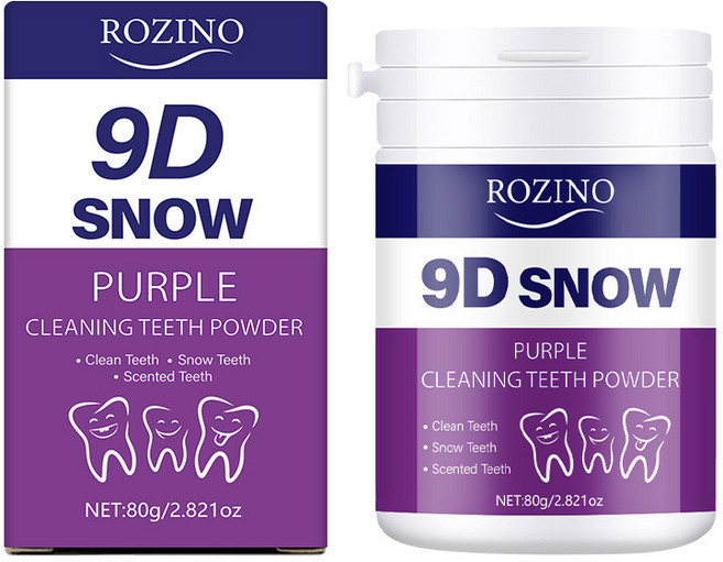 ROZINO 9D SNOW 紫色潔牙粉 80g