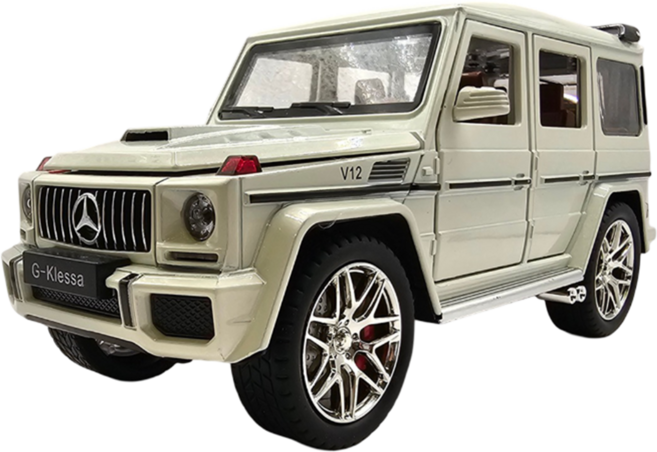 벤츠 지바겐 1:24다이캐스트 미니카, 화이트, 1개