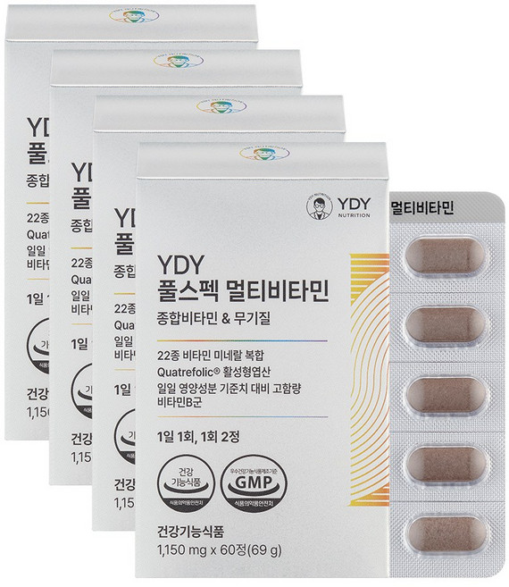YDY 풀스펙 멀티비타민, 4개, 60정