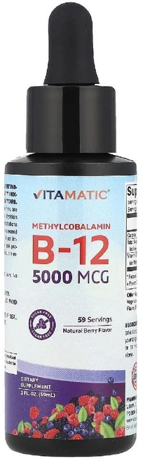 바이타매틱 메틸코발라민 비타민B12 5000mcg 베리맛 액상 59ml, 1개 - 쿠팡