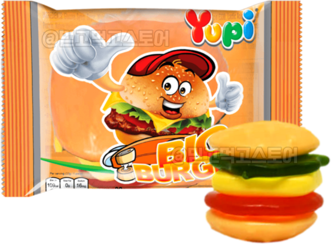 유피 빅버거 햄버거 모양 젤리 YUPI, 5개, 28g