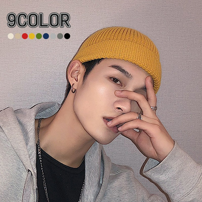 미다미 타이프 컬러풀 심플 무지 비니 1488