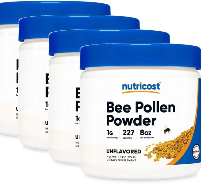 뉴트리코스트 벌화분 비폴렌 파우더 Nutricost Bee Pollen, 4개, 227g - 쿠팡