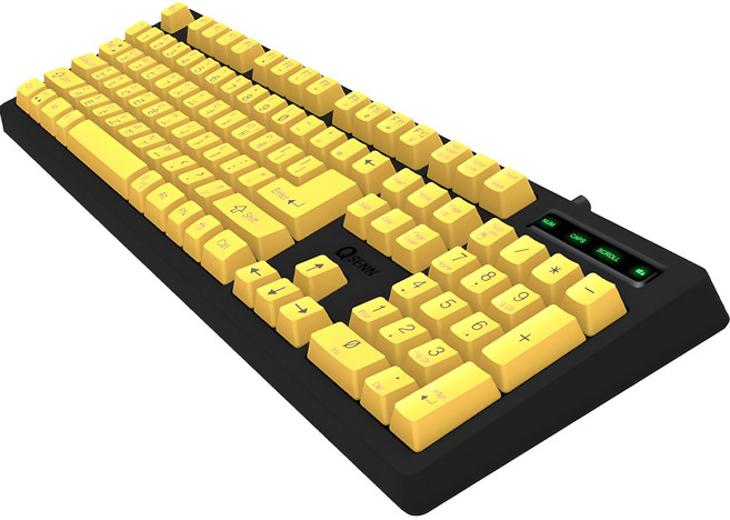 큐센 유선 일반형 키보드, 혼합색상, SEM-DT큰글씨