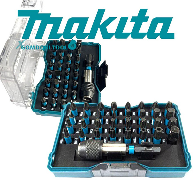 마끼다 임팩 드릴비트 33PCS 블랙 비트세트 E-15687 드릴날 육각 별 십자 소켓, 1개