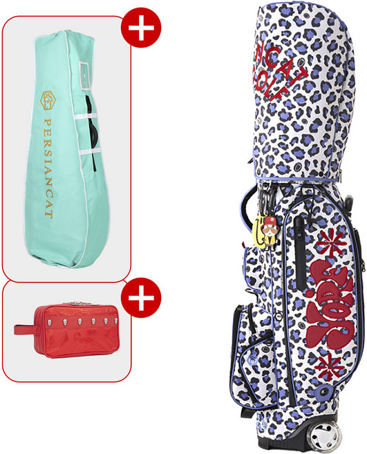 페르시안캣 욜프 콜라보 레오파드 크리드 029 휠 캐디백 퍼플(P4FUCB29), FREE