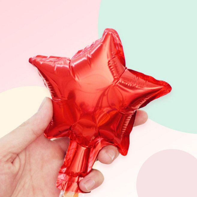 [파티지] 대형 크리스마스풍선 모음 C / 성탄절풍선/ 트리풍선/산타풍선/눈사람풍선/루돌프풍선/썰매풍선, C_A_5인치 별풍선_소형_레드