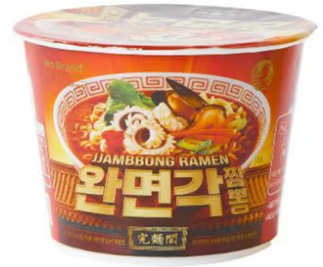 노브랜드 완면각 짬뽕 컵라면 105g, 12개
