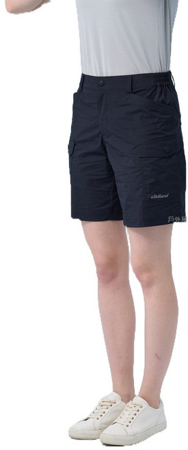 荒野WILDLAND女彈性多袋工裝五分褲 石墨灰 舒適透氣 戶外休閒必備