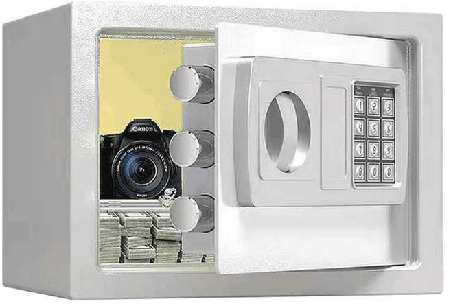 루티 미니 소형 금고 가정용, 화이트
