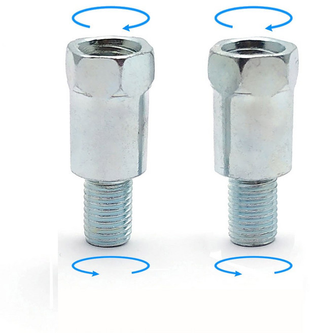 오토바이 실버 1 변경 방향 시계 10MM 쌍 왼쪽 M10 반 후면 미러 오른쪽 블랙 나사 어댑터, Siver-M10M10 RL-RL, 1개