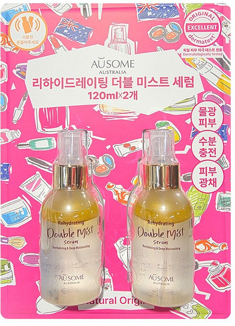 오우썸 리하이드레이팅 더블 미스트 세럼 120ml x 2입, 2개