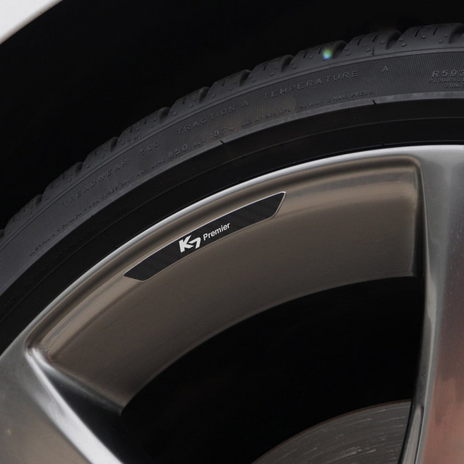 비브랜드 럭셔리 알루미늄 휠 포인트 몰딩 액세서리 K7 호환용, 실버(4P)