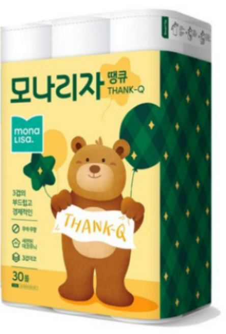 모나리자 땡큐 화장지 30m, 30롤, 6개