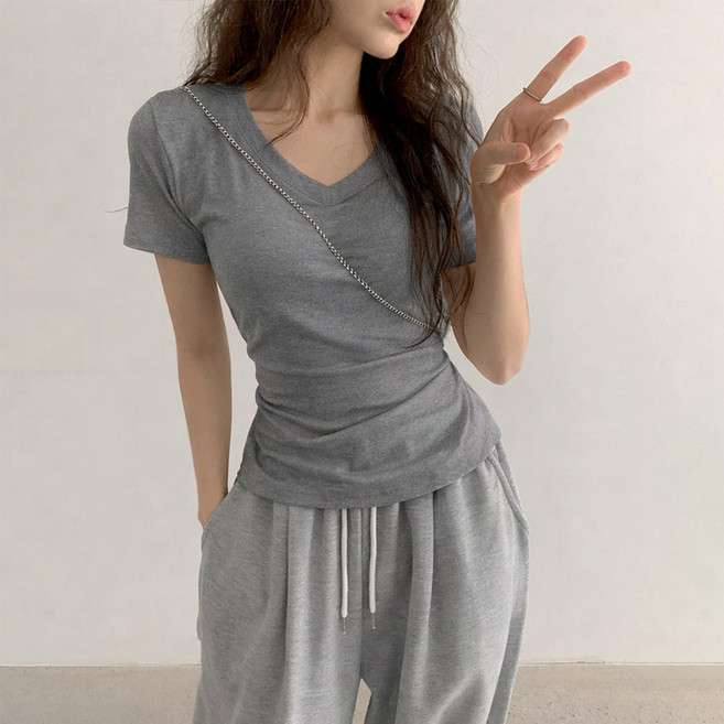 말라핏 편안한소재 쫀쫀핏 팔뚝커버 베이직 티셔츠 데일리룩 일상룩 간절기룩