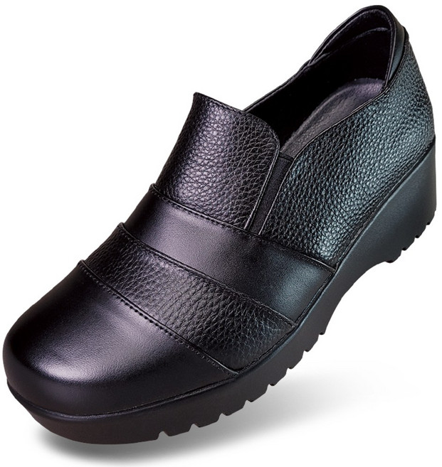 마마슈 여성 가죽 구두 로퍼 5cm 통굽 키높이 A37L