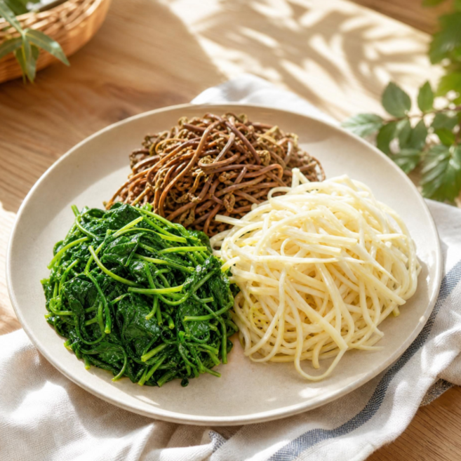 [백화점 납품] 국내산 간편 손질 제사나물 3종 600g (취나물 도라지 고사리 각 200g), 1박스