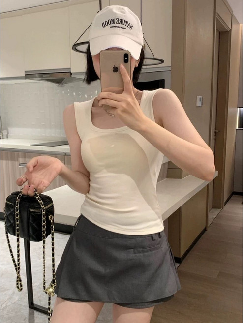 【CHILL】寬肩固定杯背心 一體成型無鋼圈內衣 女生胸墊背心 運動內衣Bra 小可愛 顯胸