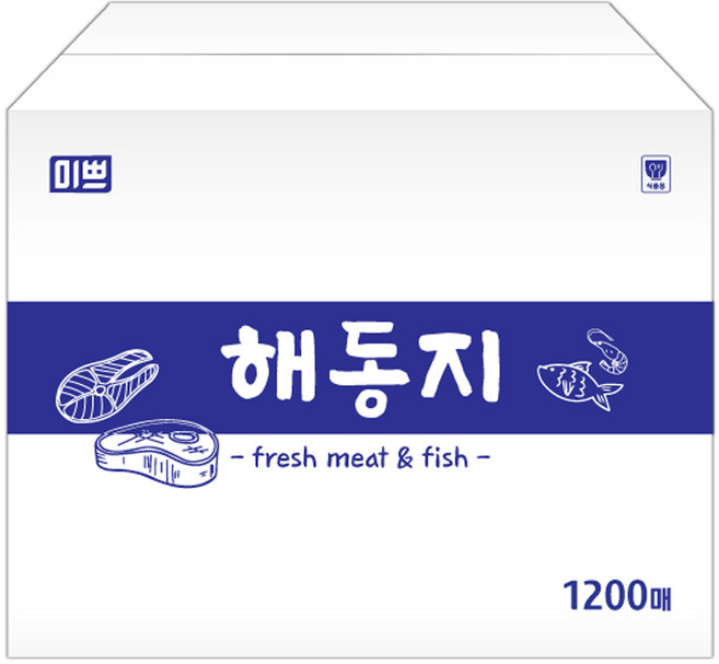 미쁘 해동지 참치 미트페이퍼 대사이즈 1200매, 1박스
