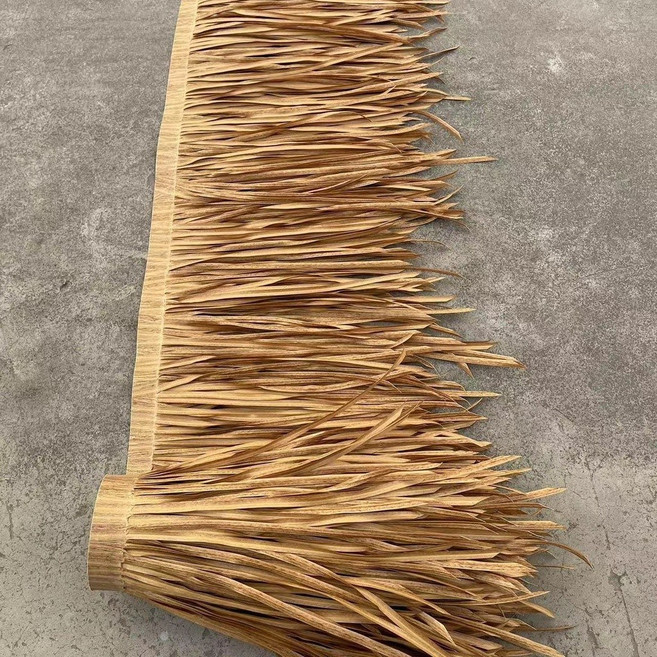 【開發票/統編】仿真茅草屋頂裝飾瓦片 中式涼亭假稻草 仿古庭院民宿茅草裝飾, 斑點黃1米x0.5米 拍一件是一米