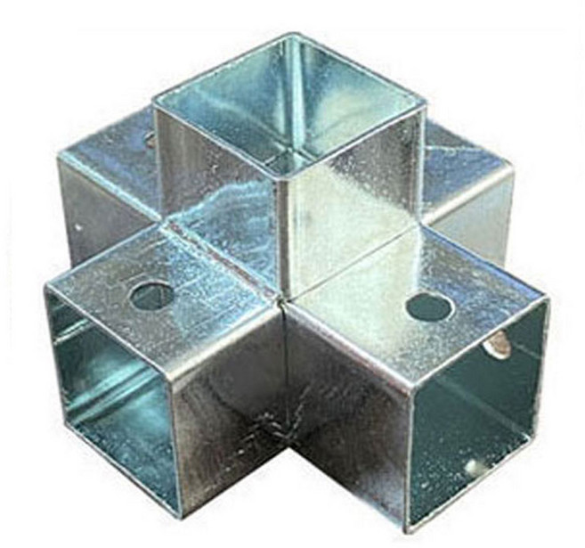 25mm 각관용 스틸 5구 사각파이프조인트 기본형 각관 구조물 연결 맥스조인트, 1개