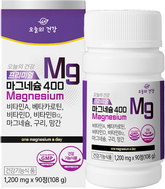오늘의건강 프리미엄 마그네슘 400, 90정, 1개