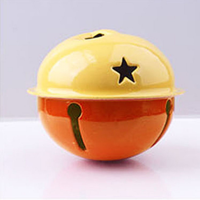 헤세드 40mm 투톤 컬러방울 딸랑이 방울 방울장식, 1개, 옐로우+오렌지