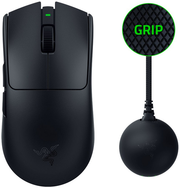 레이저 바이퍼 V4 프로 Viper V4 Pro 무선 게이밍 마우스 + 동글이 + 그립 + 스왑 세트, 블랙, 바이퍼 V4 Pro + 스왑세트