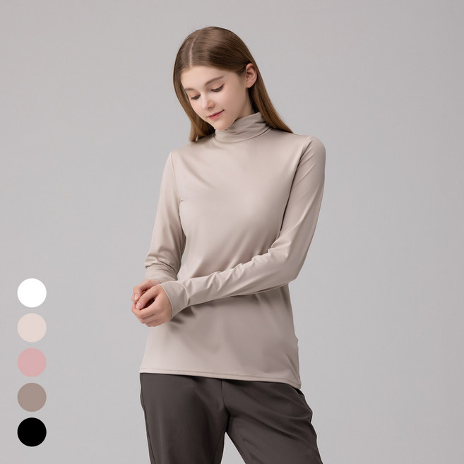 에버라스트 여성 목폴라 터틀넥 폴라티