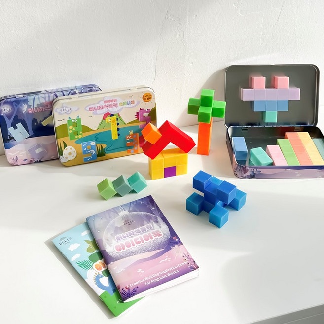 벨베이비 미니 자석 블럭 직각 둥근 블록 (2cm 2.5cm 39PCS), 직각 2cm, 파스텔(한글나라)