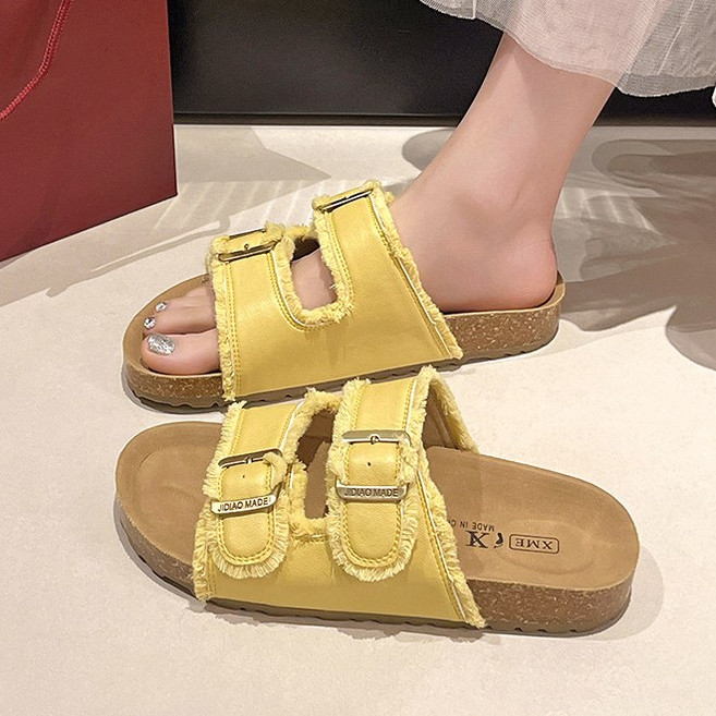 Modern Fashion 여성 발편한 버클 슬리퍼 빈티지 슬리퍼 X163