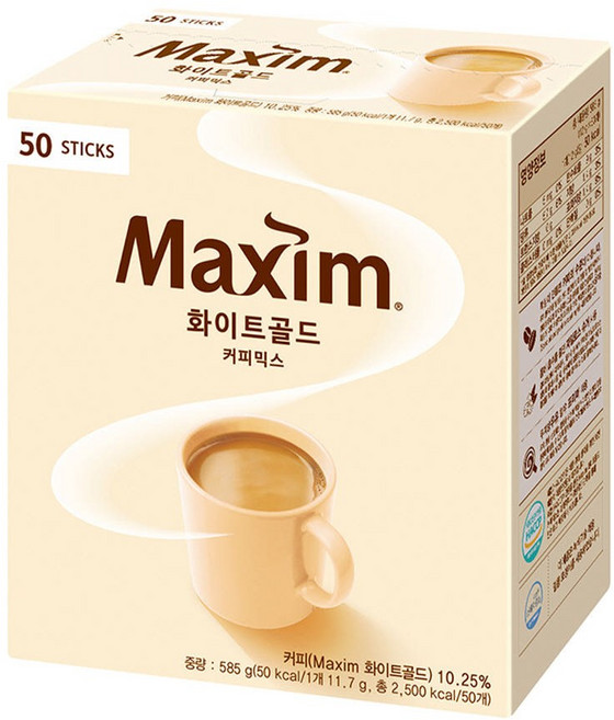 맥심 화이트골드 커피믹스, 11.7g, 50개입, 1개