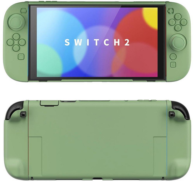 PlayVital Hard Case for Nintendo Switch 2 with Extra Stand & Thumb Grip Caps | Split Design Docka, 말차 그린