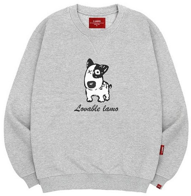 L.LAMO 엘라모 3M 러버블도그 맨투맨 남녀공용 빅사이즈 S~4XL