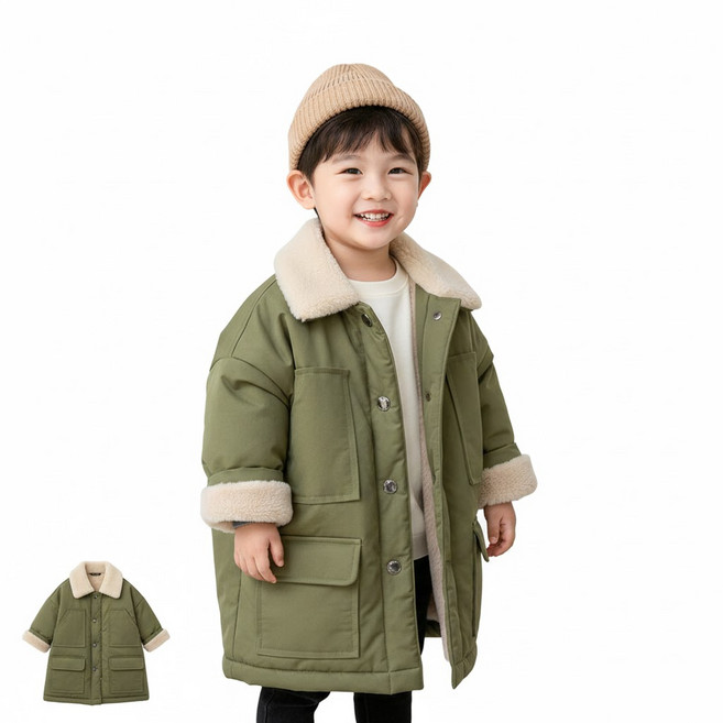 아동 덤블야상패딩 유아 겨울패딩 보아야상 롱점퍼 키즈아우터 남아여아 공용패딩